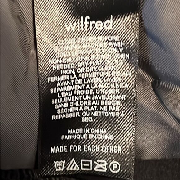 Aritzia Wilfred Grey Faux Leather High Rise Straight Leg Pants Size 4 - Picture 10 of 11